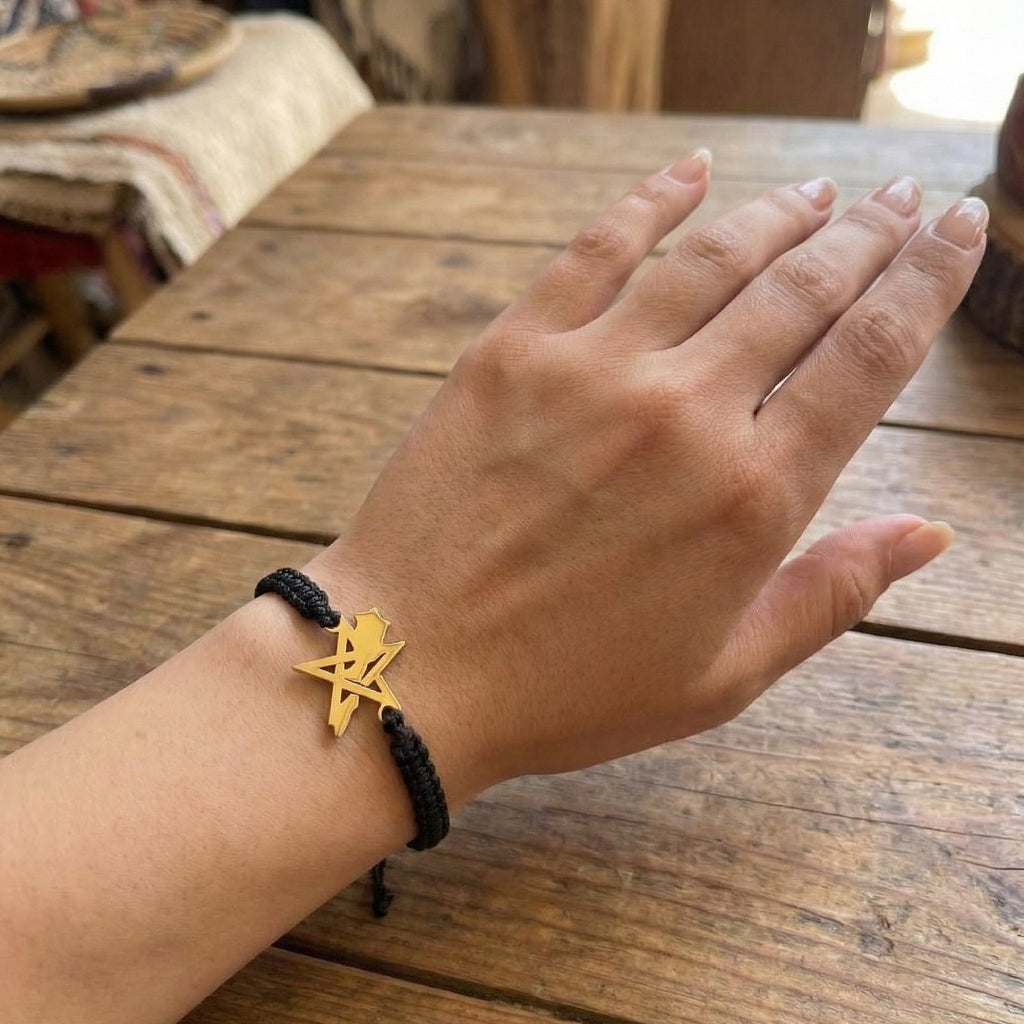 Bracelet with Star and Morocco Map
