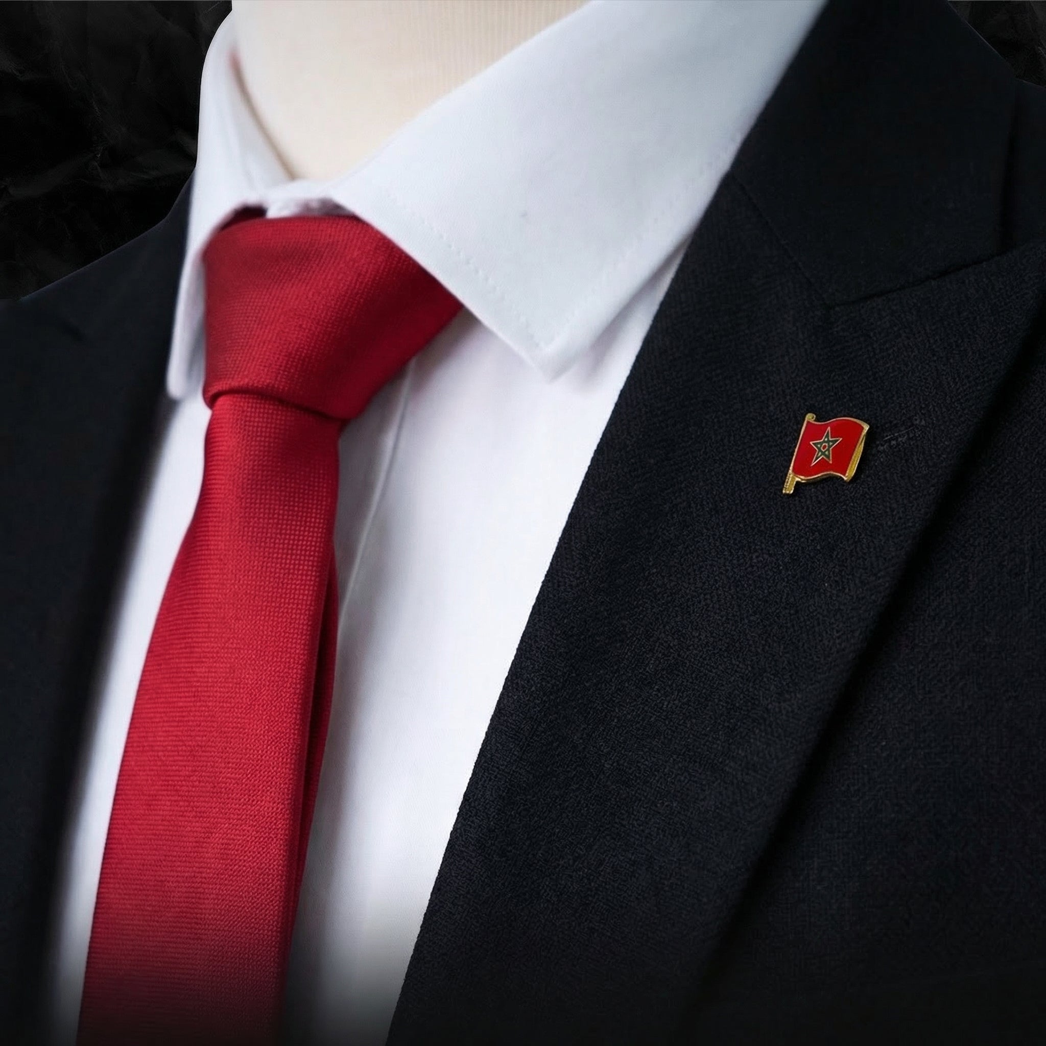 Premium Moroccan Flag Pin Badges