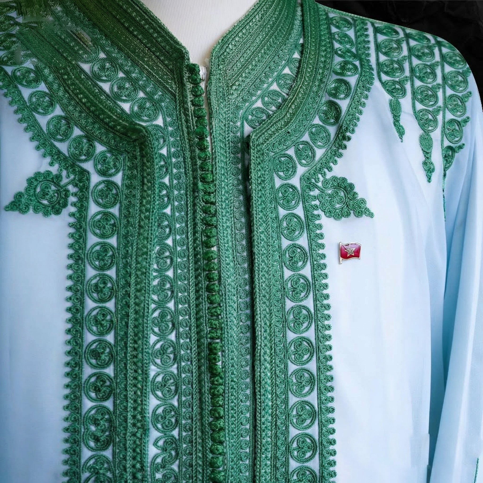 Premium Moroccan Flag Pin Badges