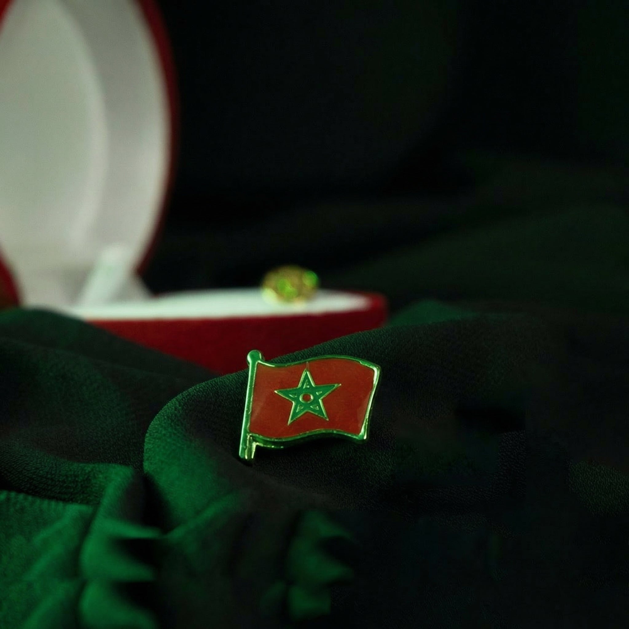 Premium Moroccan Flag Pin Badges