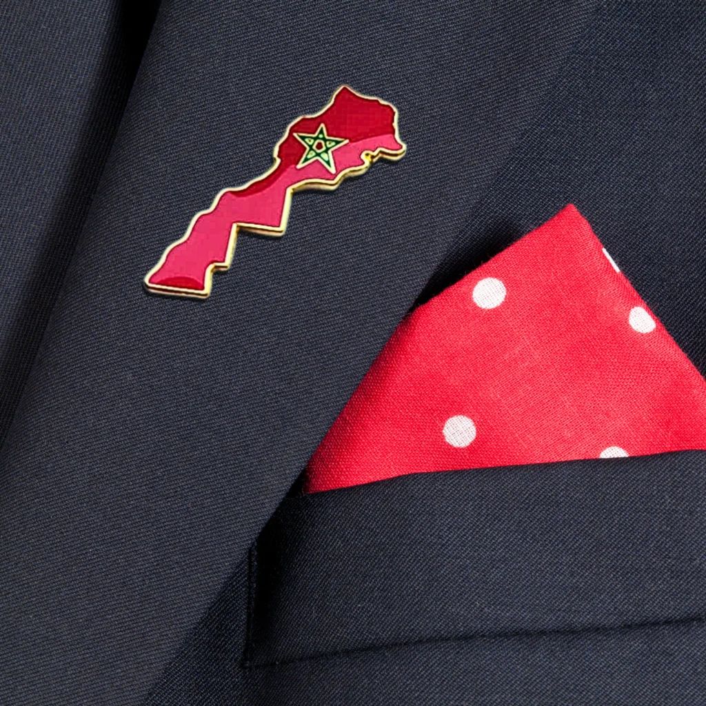 Map of Morocco Brooch – Premium Moroccan Pin