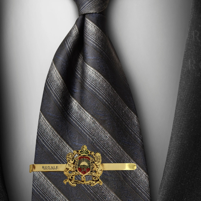 Royal Moroccan Tie Clip – Luxury Gold Finish