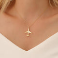 Collier Avion Délicat – Plaqué Or 14 Carats
