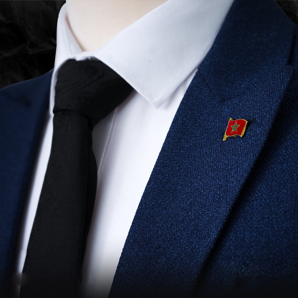 Premium Moroccan Flag Pin Badges