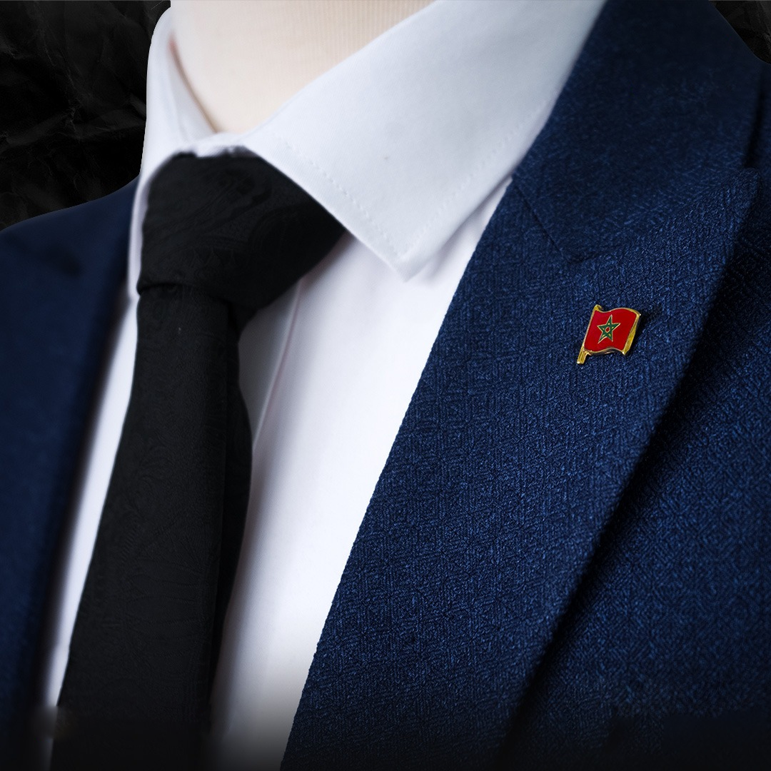 Premium Moroccan Flag Pin Badges