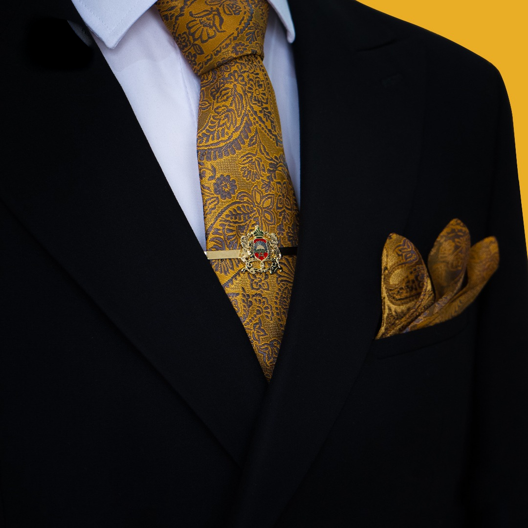 Royal Moroccan Tie Clip – Luxury Gold Finish