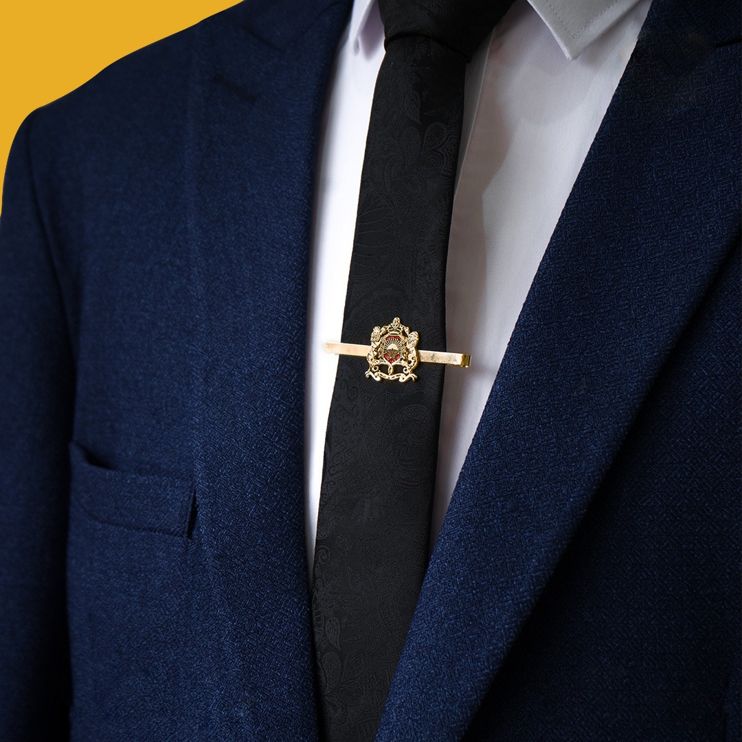 Royal Moroccan Tie Clip – Luxury Gold Finish